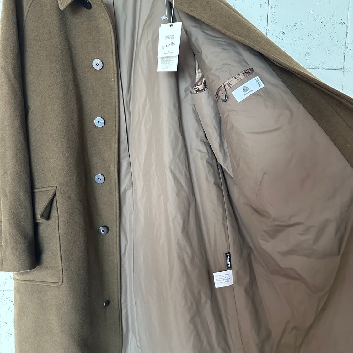 3 어나더오피스 캐시미어 혼방 롱코트 새상품 상품이미지6