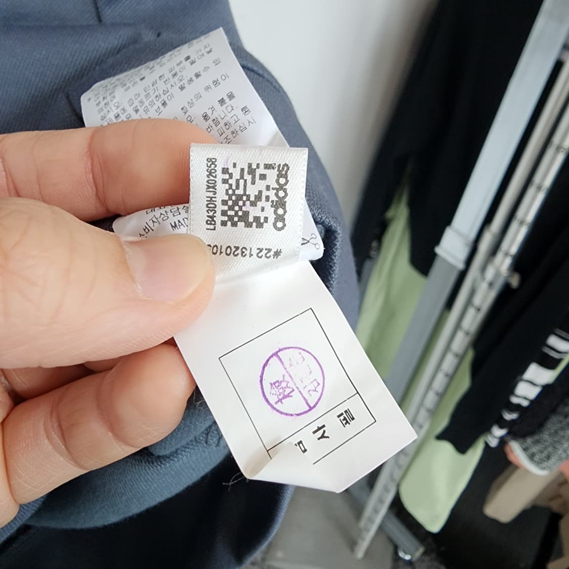 아디다스 삼선 트랙탑 그레이/형광 라인 상품이미지5