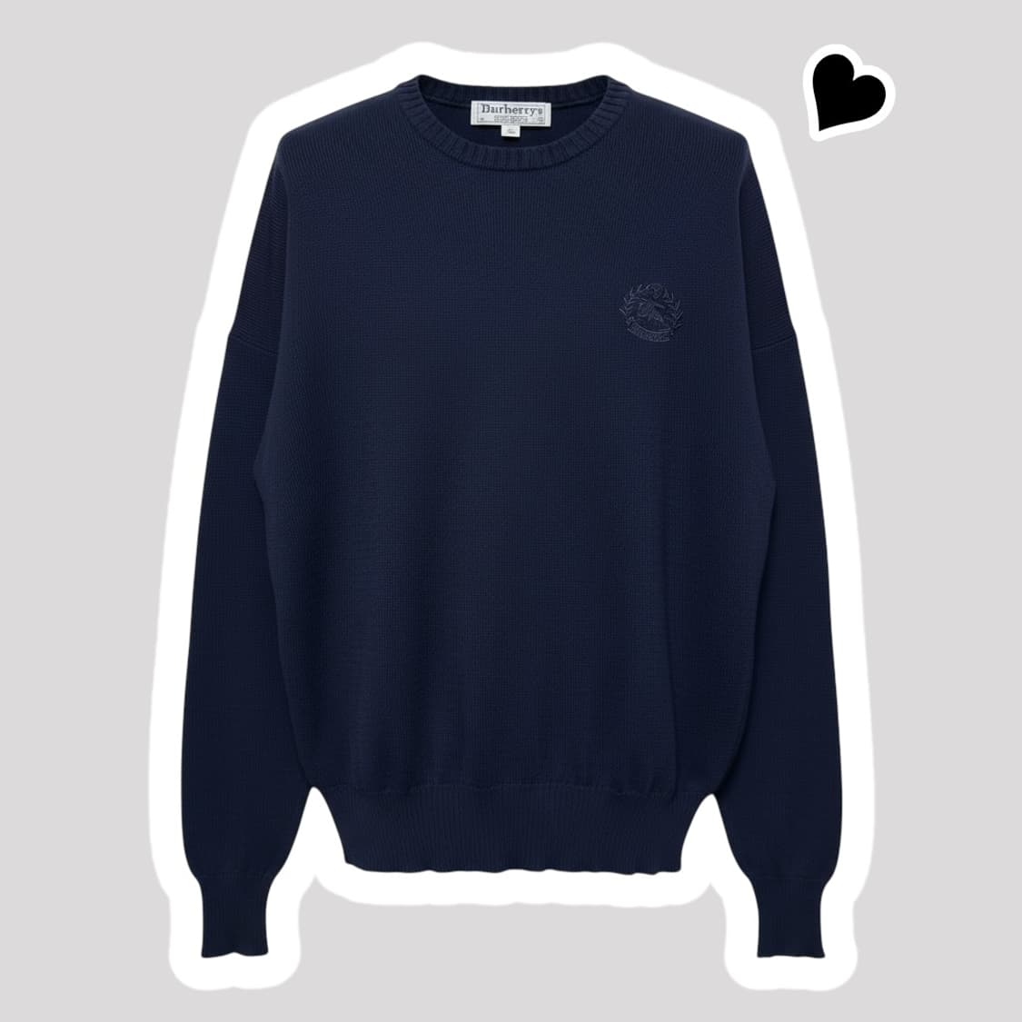 정품 버버리 네이비 월계수 면니트 상품이미지1