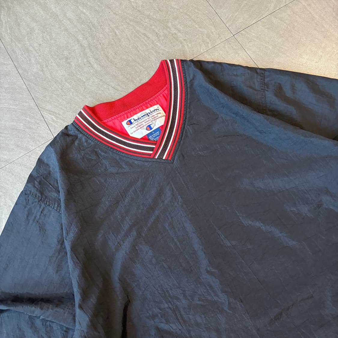 챔피온 정품 블랙 나일론 웜업 상품이미지2