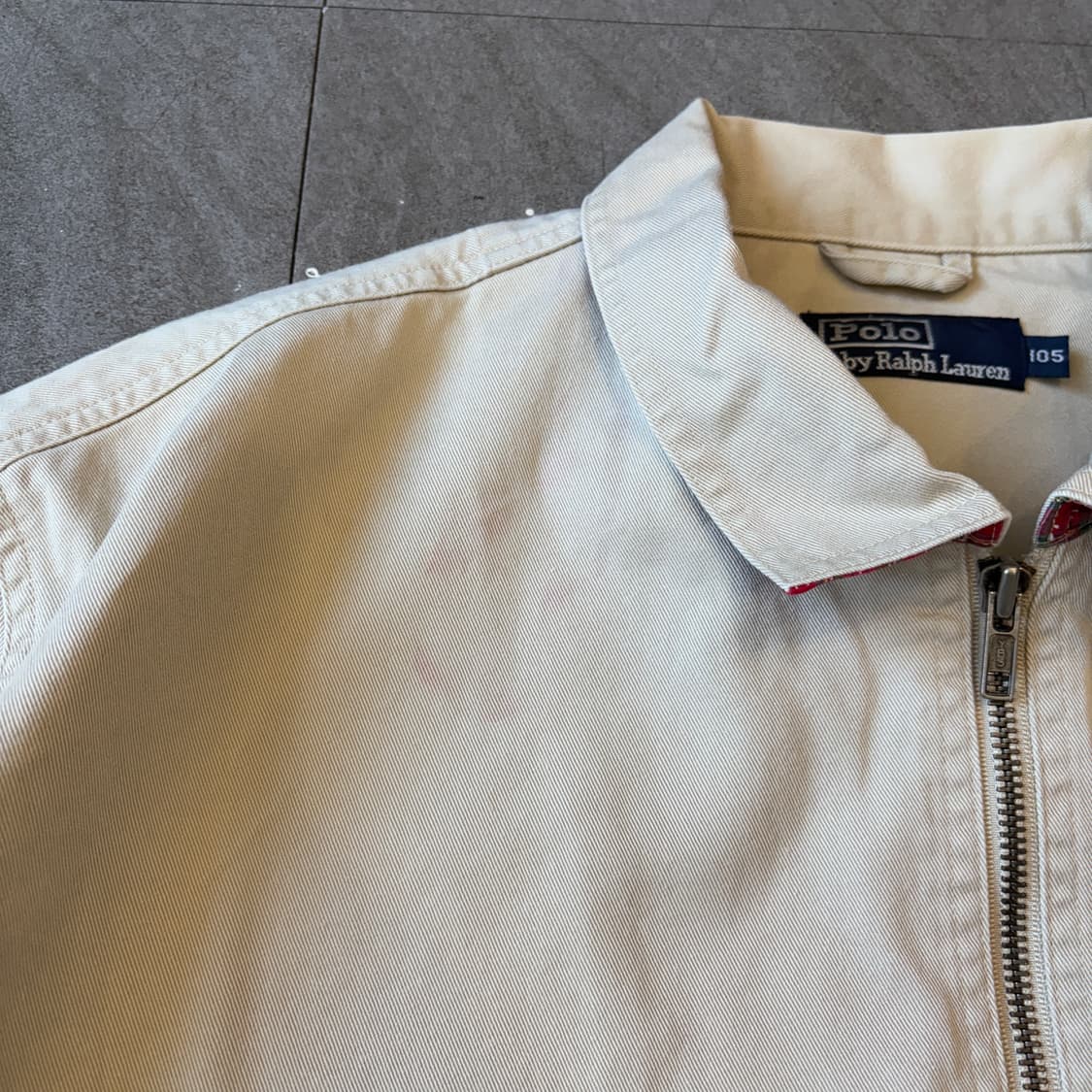 폴로 정품 국내 두산 베이지 스윙톱 자켓 상품이미지4