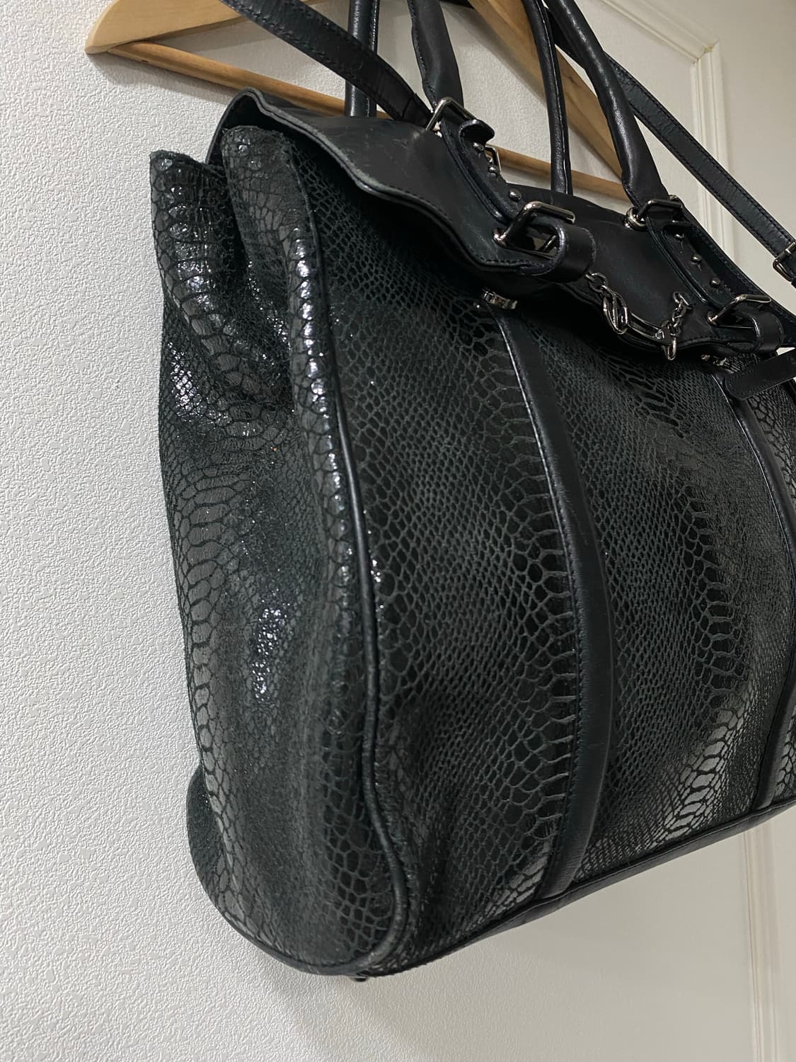 DOHO-Python Leather over-size Bag 상품이미지5
