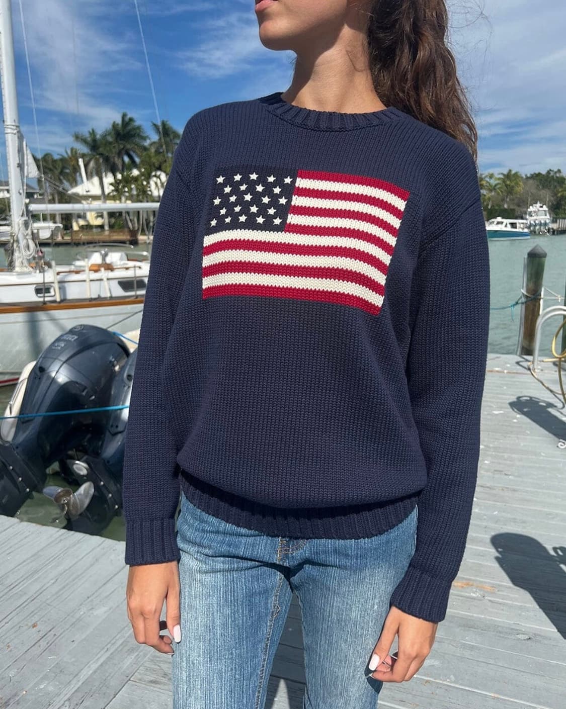 새상품) 브랜디멜빌 성조기 니트 상품이미지3