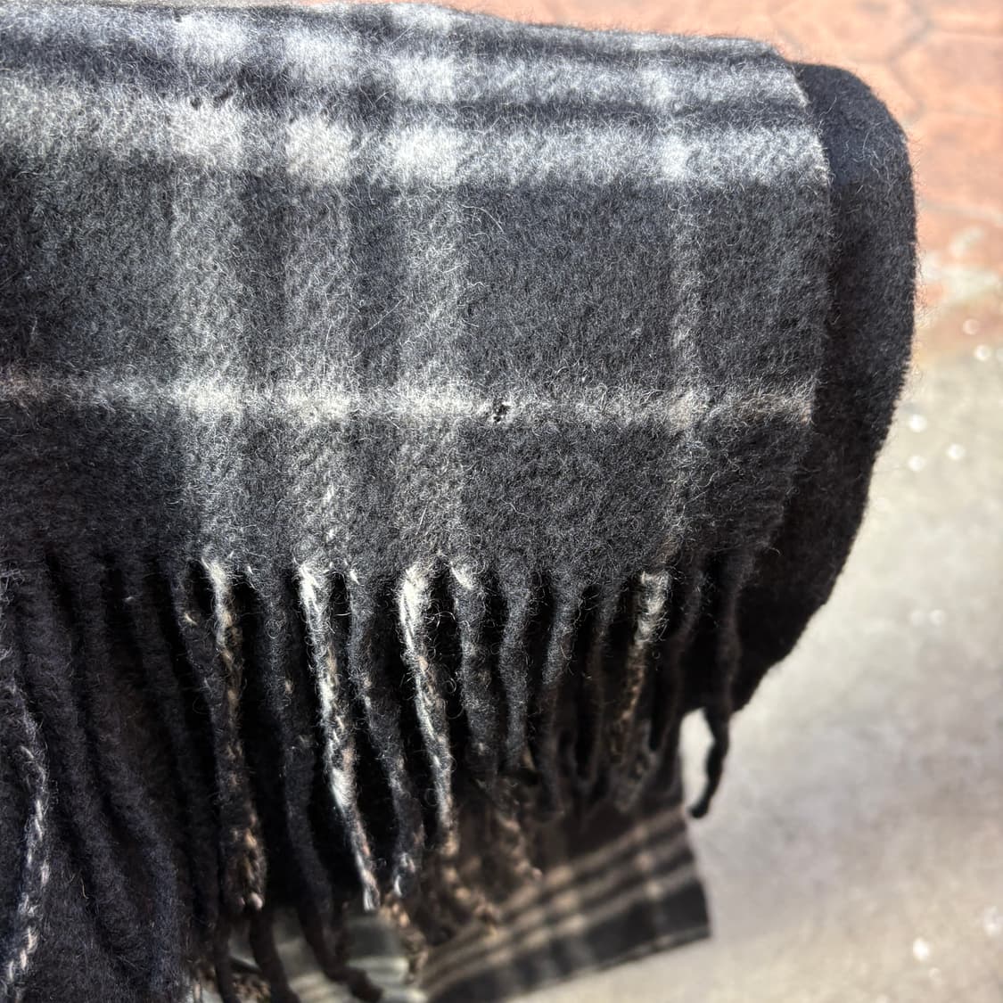 Ysaccs 요지야마모토 체크 캐시미어 머플러 목도리 상품이미지6