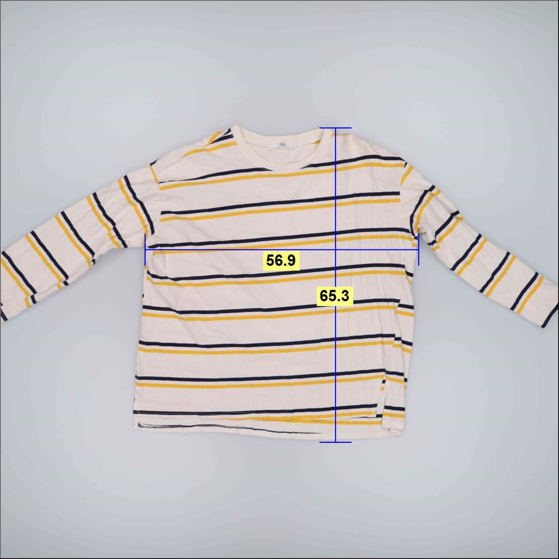 F 빈티지 스트라이프 긴팔티 0424H1 상품이미지5