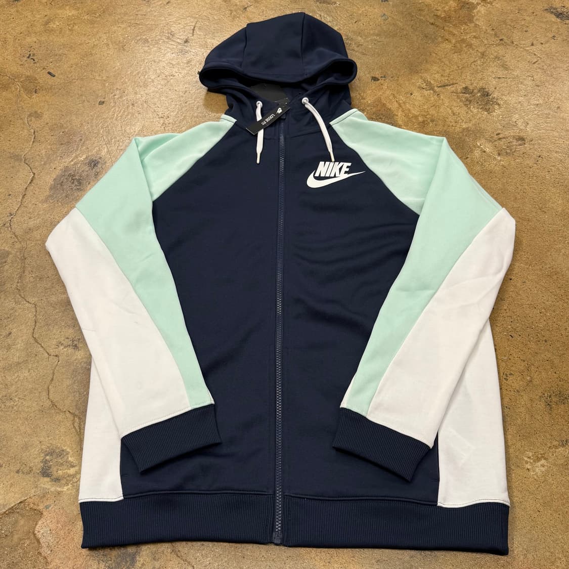 [정품/M] 나이키 후드집업 네이비 민트 배색 b14 상품이미지2