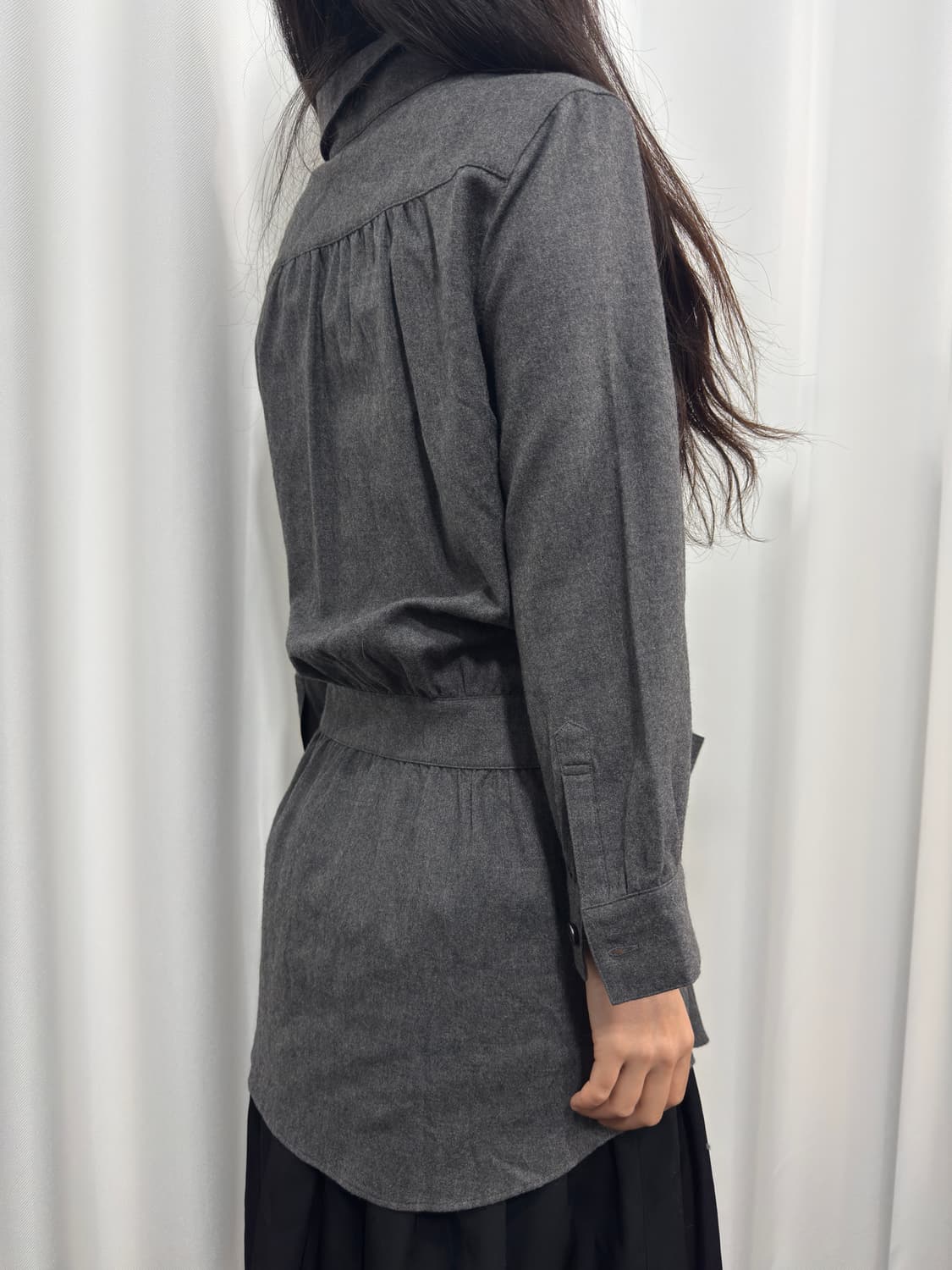 icb strap wool shirt 상품이미지5