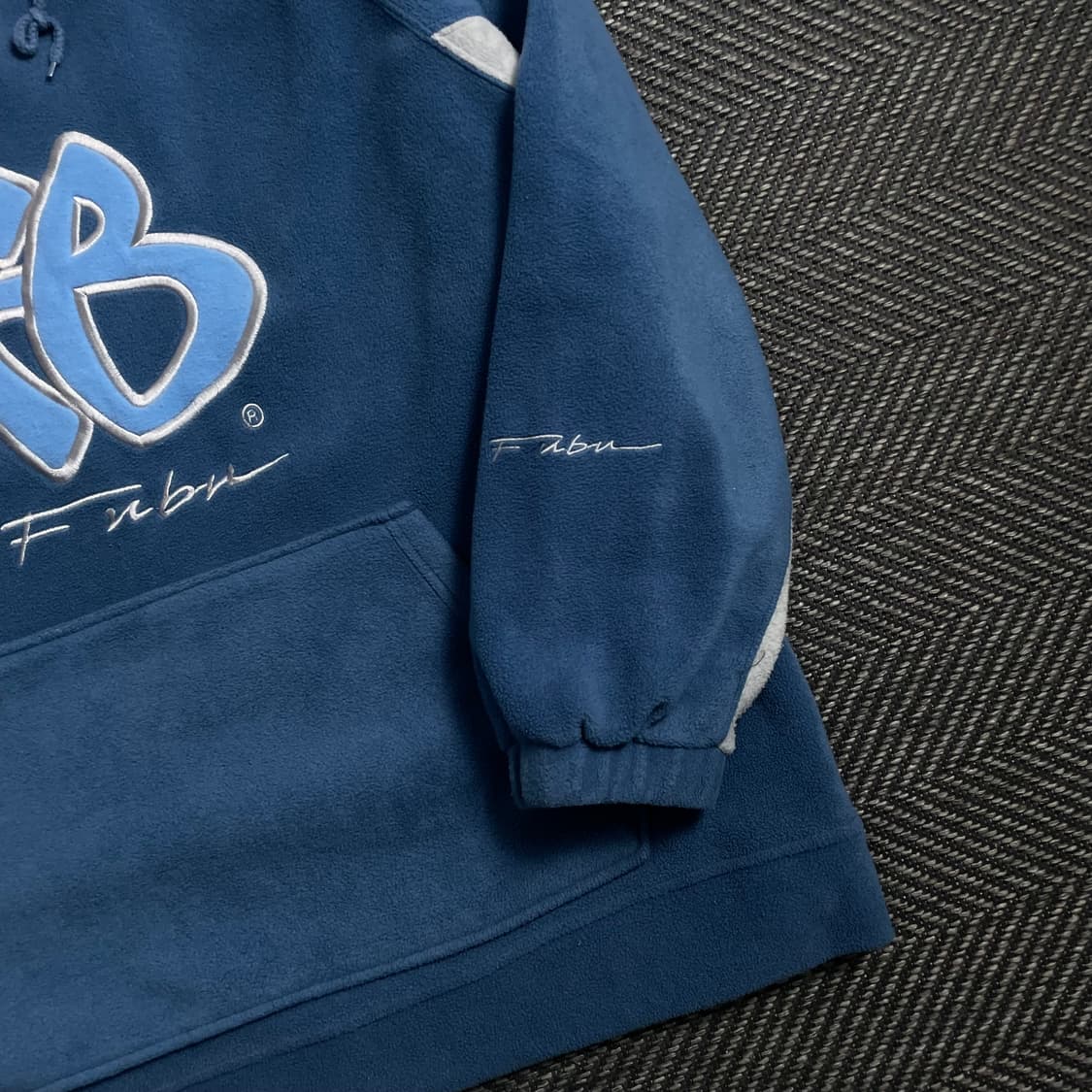 00s FUBU 올드스쿨 빅로고 플리스 후드 티셔츠y 4980 상품이미지5