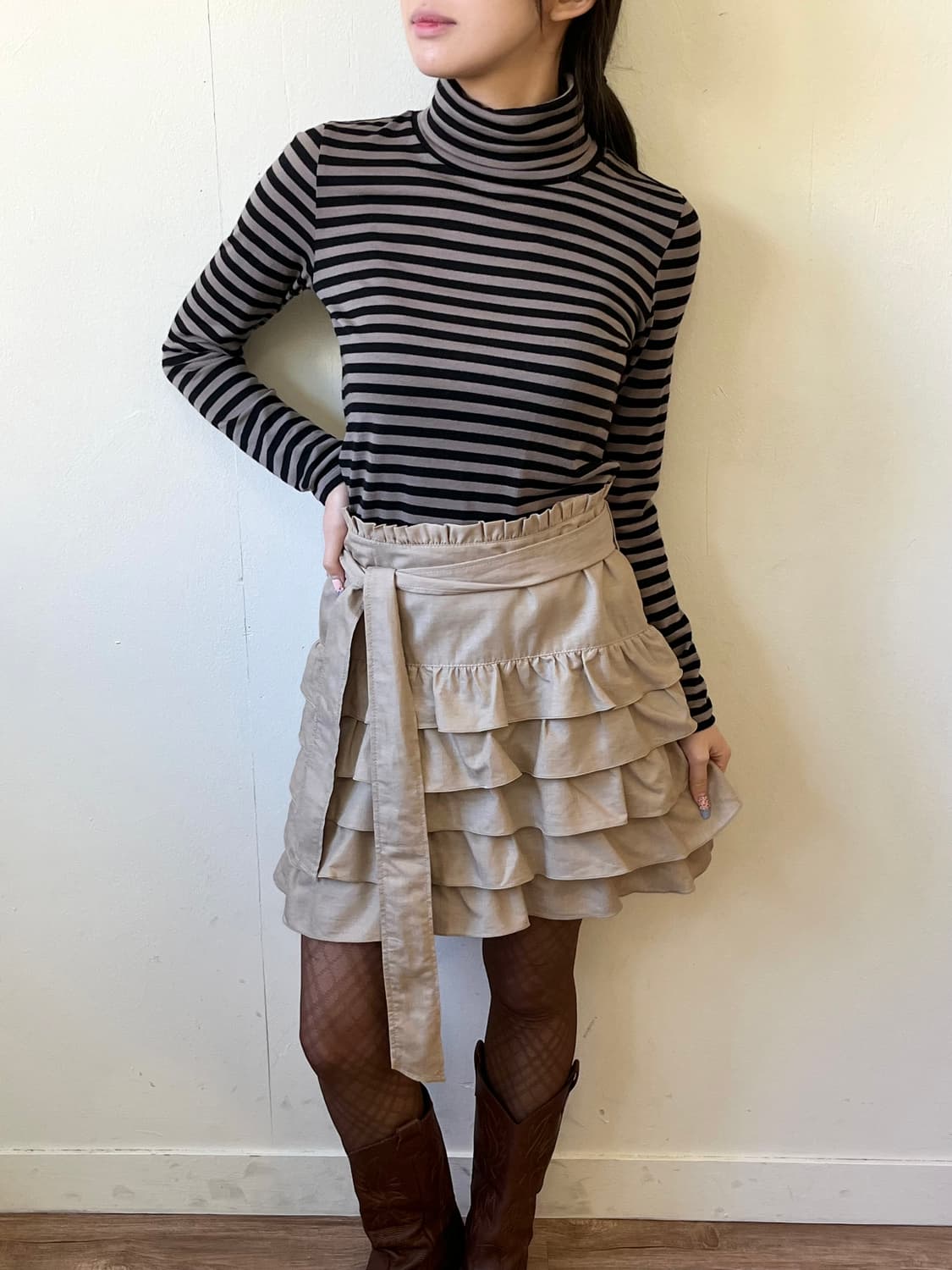 SPICK and SPAN 스트라이프 터틀넥 상품이미지4