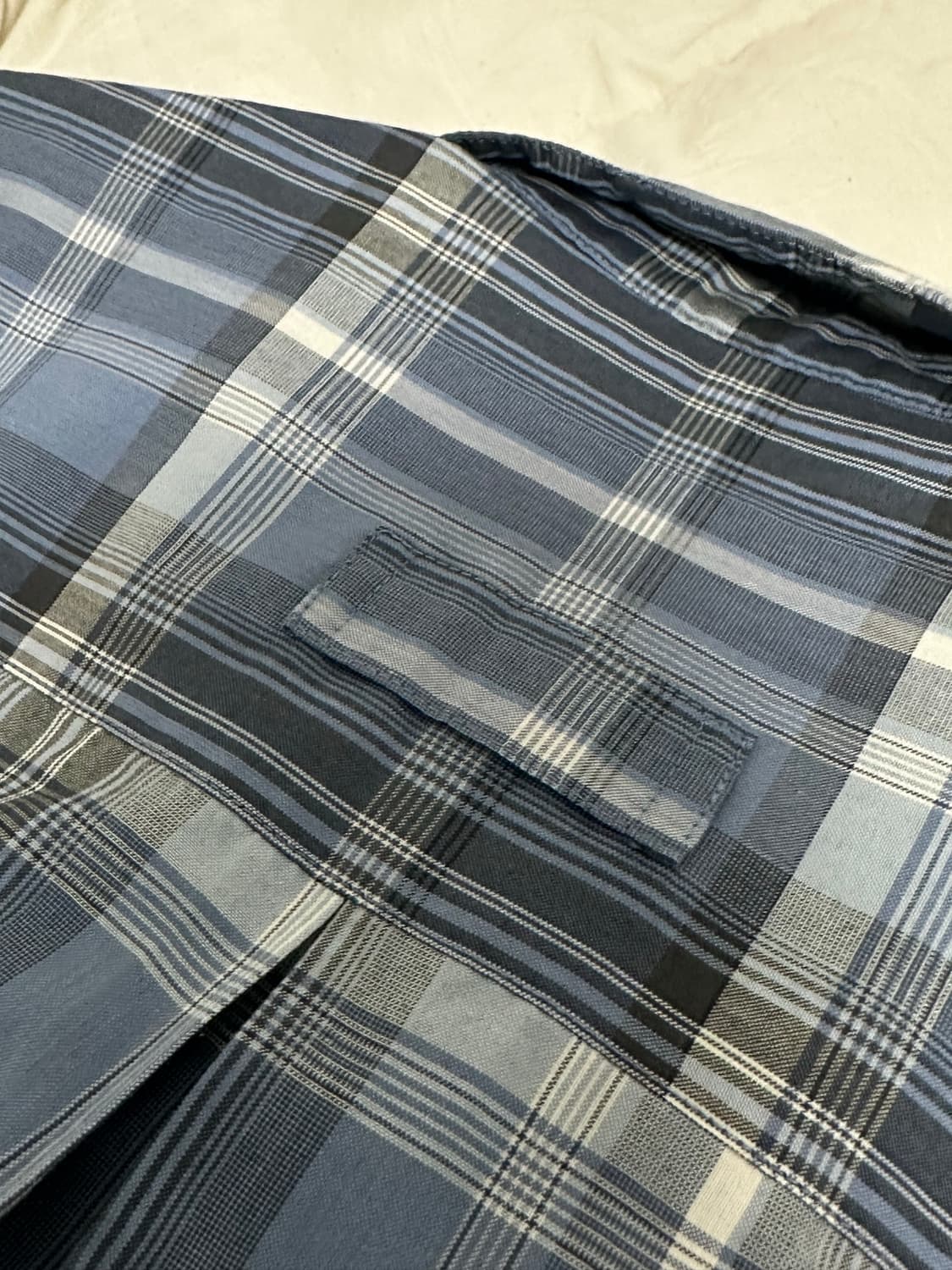 콜롬비아 체크 반팔 셔츠 라지 상품이미지5