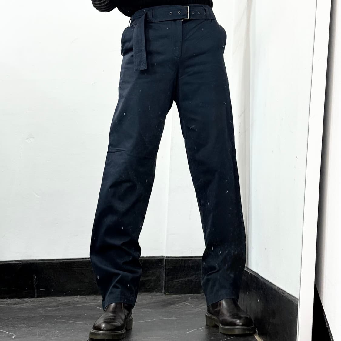 JW 앤더슨 벨티드 코튼 팬츠 상품이미지1