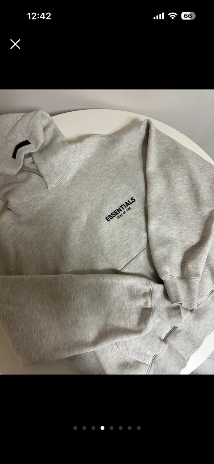 에센셜 더코어 컬렉션 후드 라이트 오트밀 xs 상품이미지2