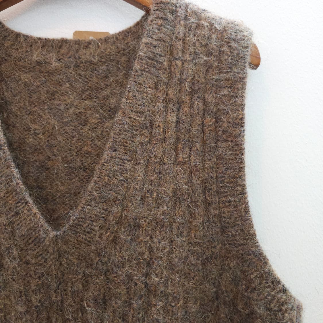 울 브라운 컬러믹스 레이어드 조끼 베스트 상품이미지4