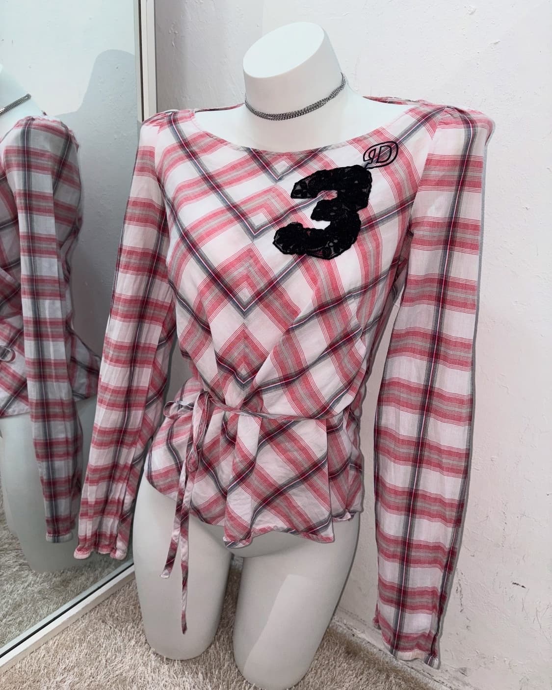 디젤 체크 블라우스 상품이미지1