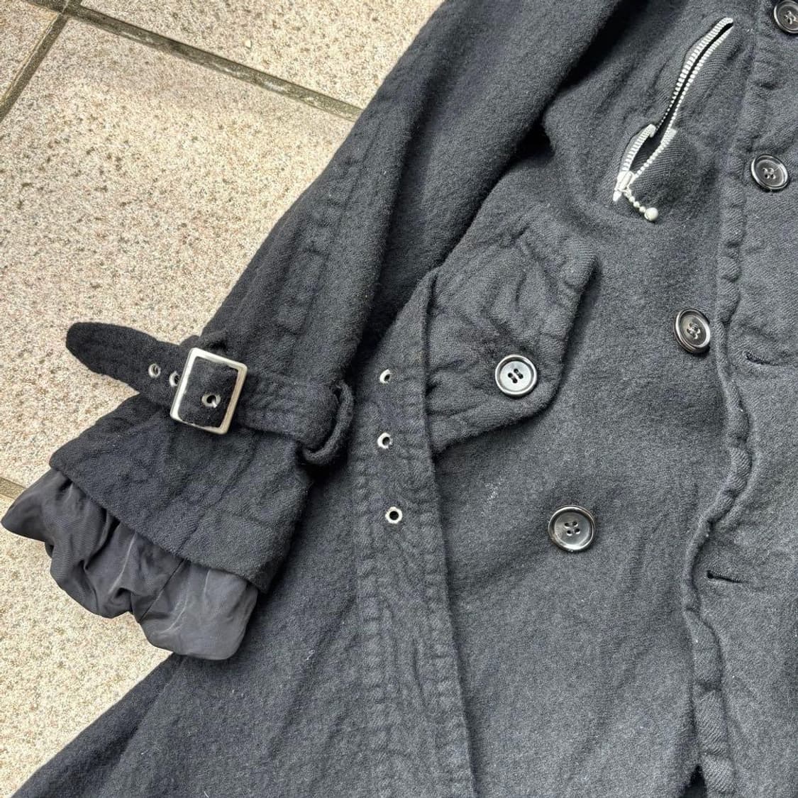 준야 와타나베 꼼데가르송 07AW 축융 트렌치 코트 S 상품이미지3