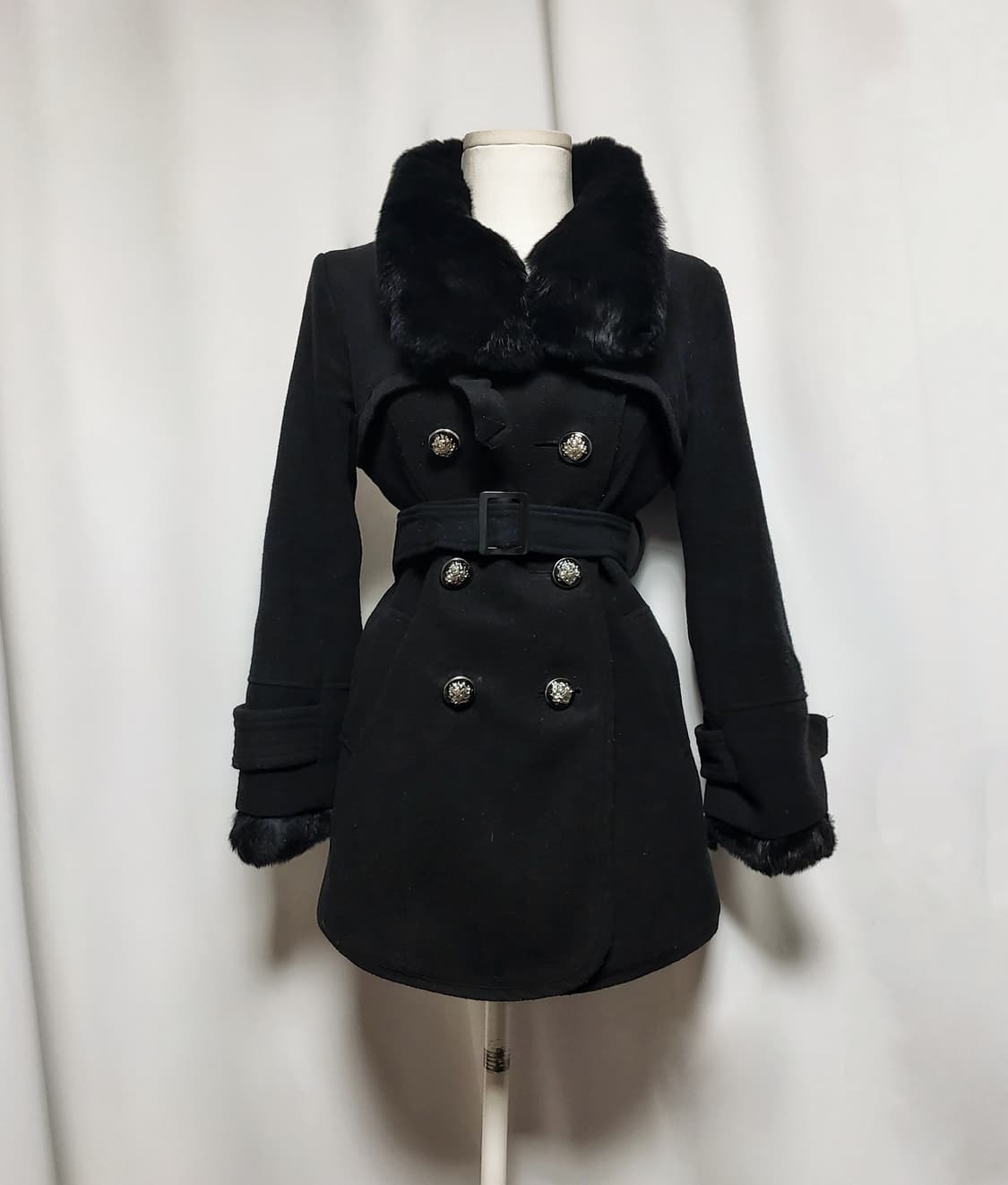 빈티지 퍼코트 대장 y2k자켓 그런지 핀터깔 오네갸루 긱시크 고스펑크로리 상품이미지1