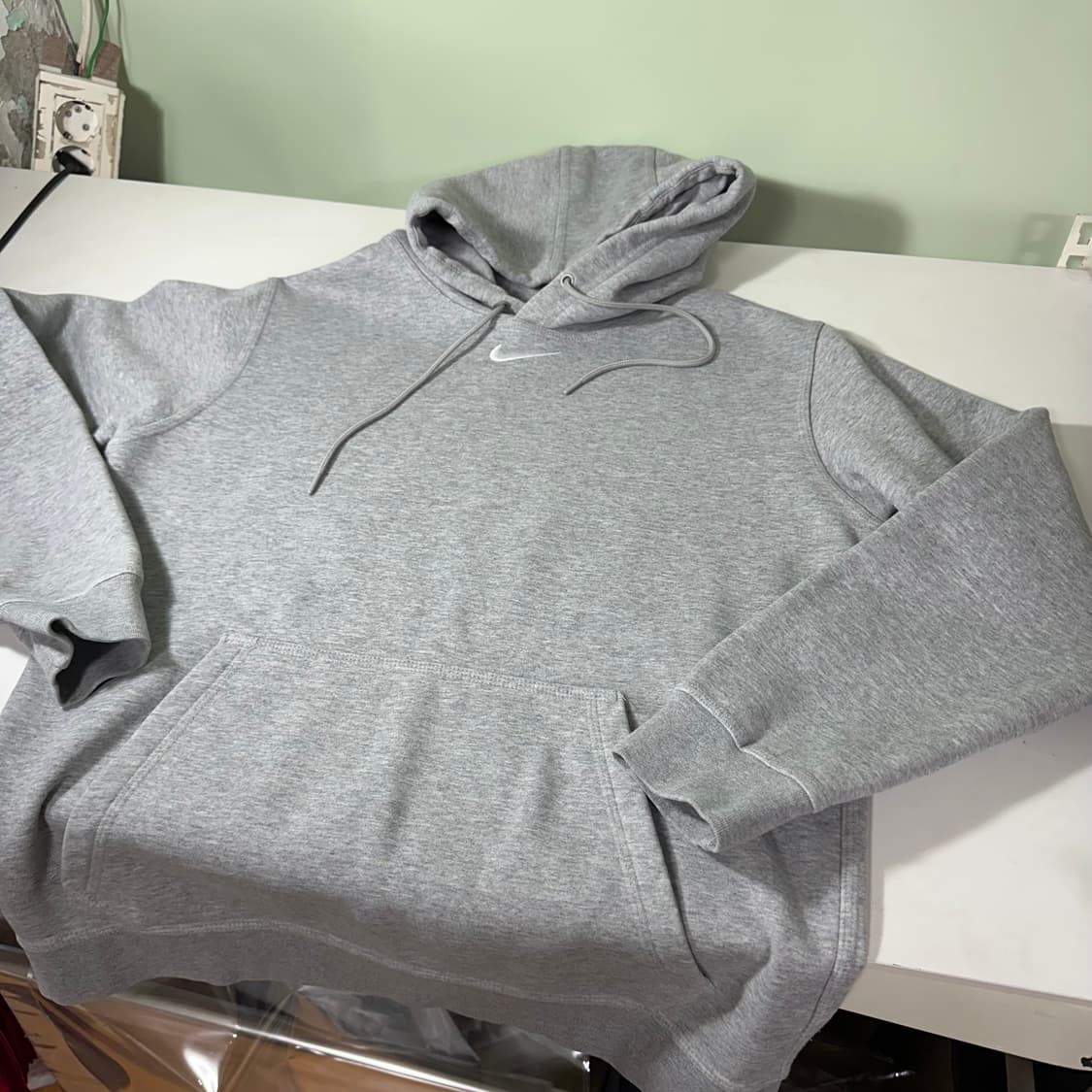 95 S 나이키 USA 가슴 스우시로고 코튼 후드티 상품이미지2