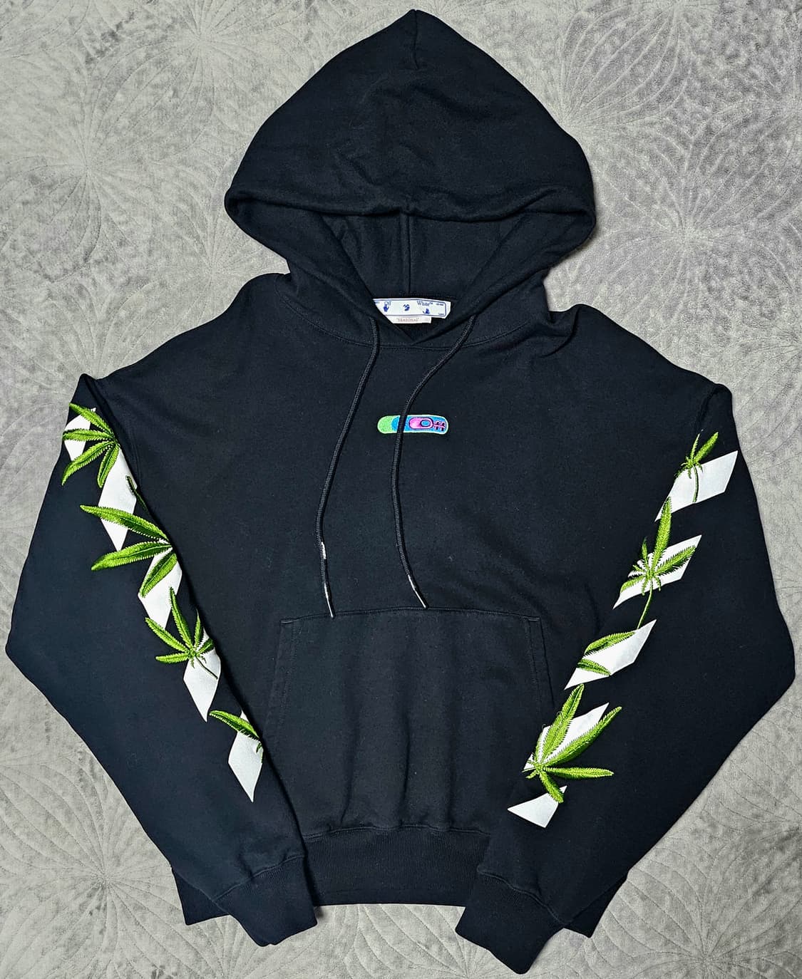 오프화이트 위드 애로우 후드티 블랙 L 상품이미지1