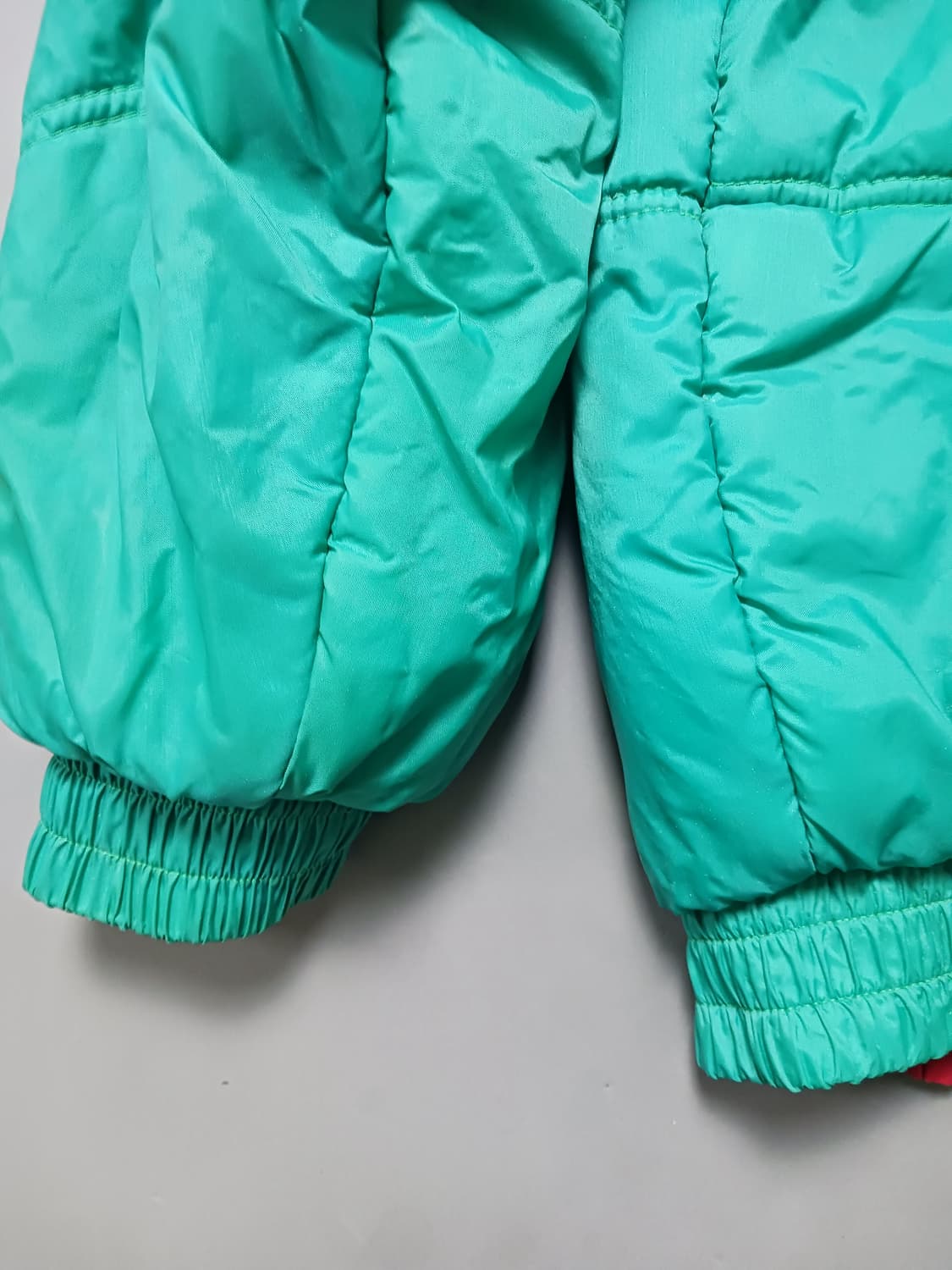  [XL] 빈티지 그린/레드 리버시블 패딩 점퍼 자켓 상품이미지4