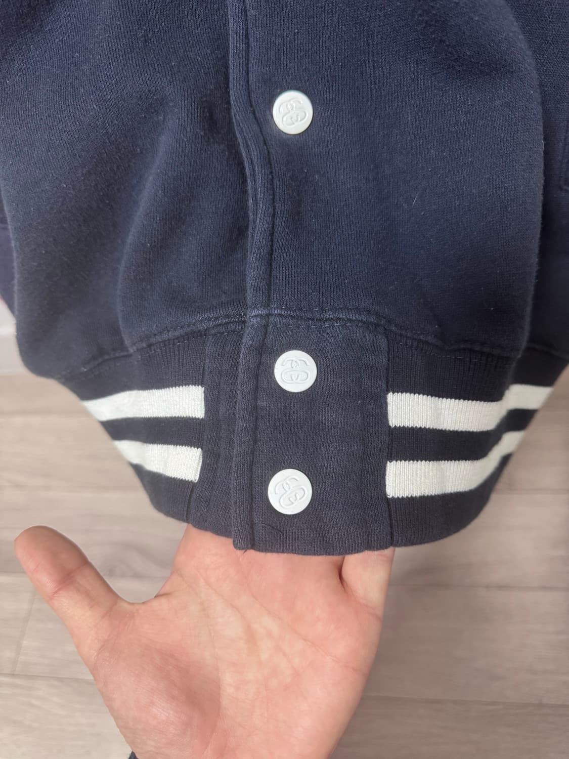 스투시 S로고 월드투어 버튼 후드집업 상품이미지4