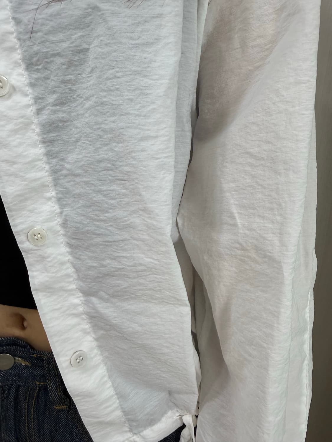 오브젝트 시스루 셔츠 상품이미지3