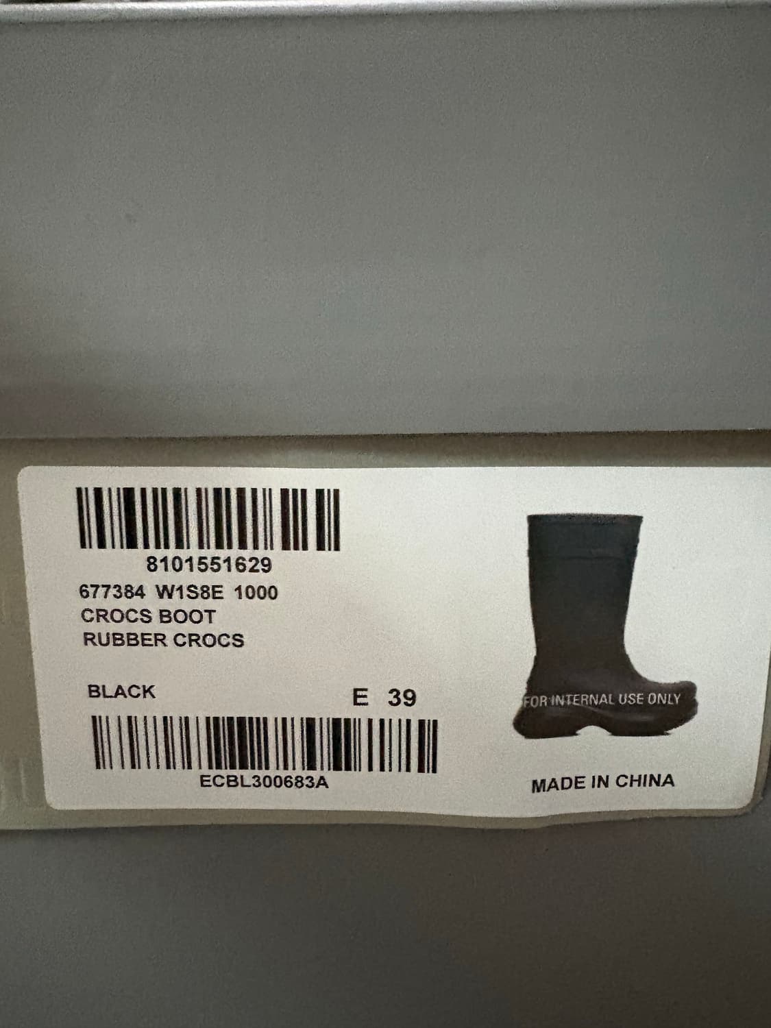 발렌시아가 x 크록스 러버 부츠 블랙 [39size] 상품이미지4