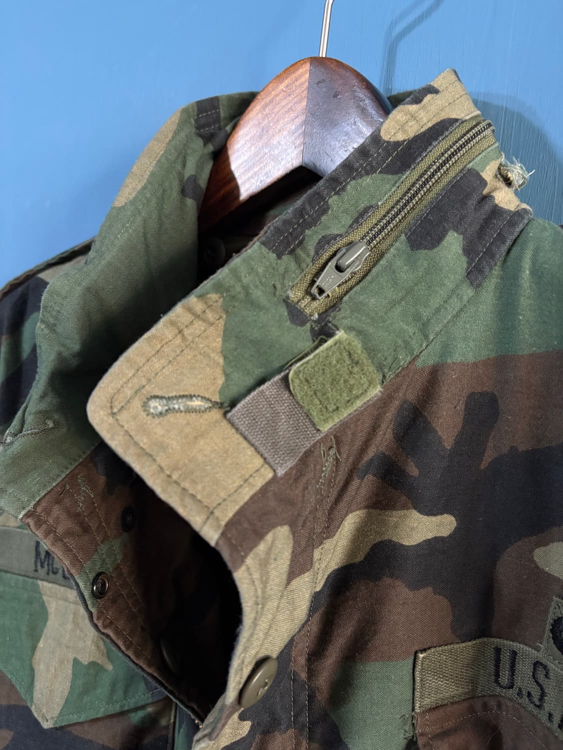 80‘s U.S Army Woodland Camo M-65 Field 상품이미지5