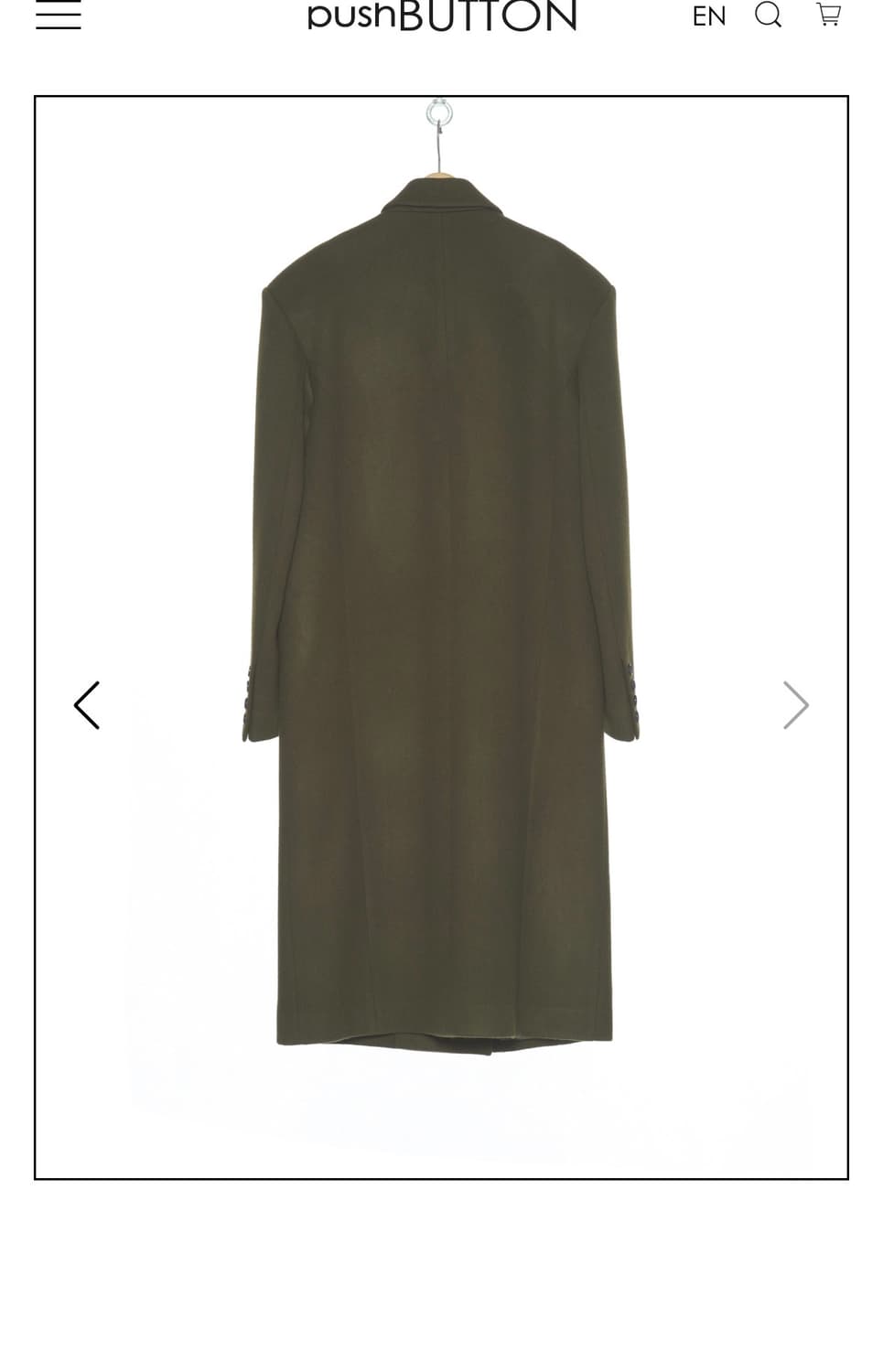 pushbutton 카키  오바사이즈 코트 xs 상품이미지5
