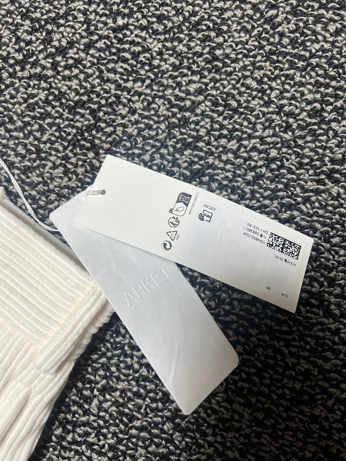 새상품) 아르켓 코듀로이 화이트 팬츠 46 사이즈 상품이미지2
