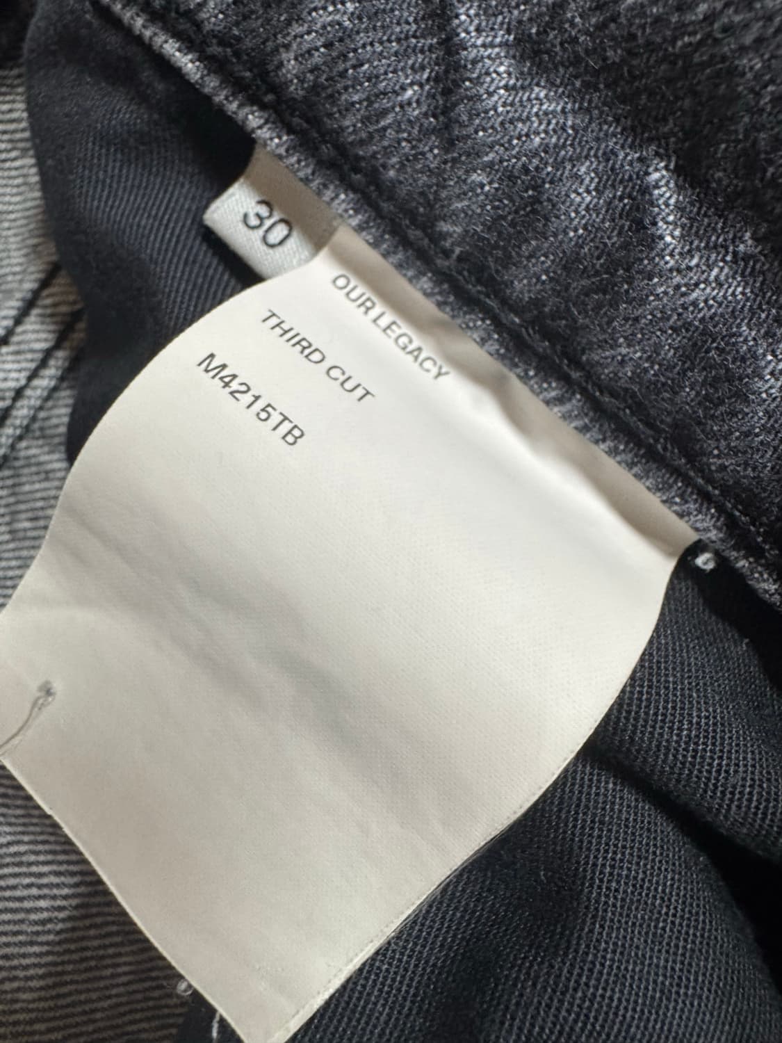 아워레가시 써드컷 슬래시 데님 블랙 상품이미지5