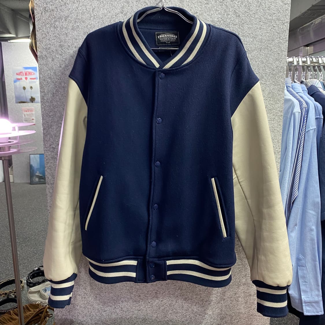 프리즘웍스 네이비 바시티 자켓 B2760 상품이미지2