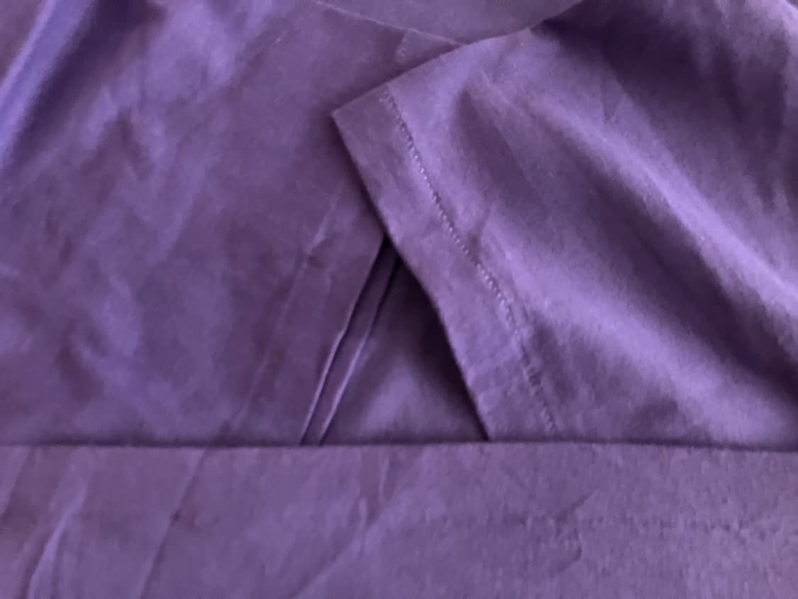 빈티지 USA 90s Hanes 헤인즈 퍼플 싱글스티치 티셔츠 XL 상품이미지4