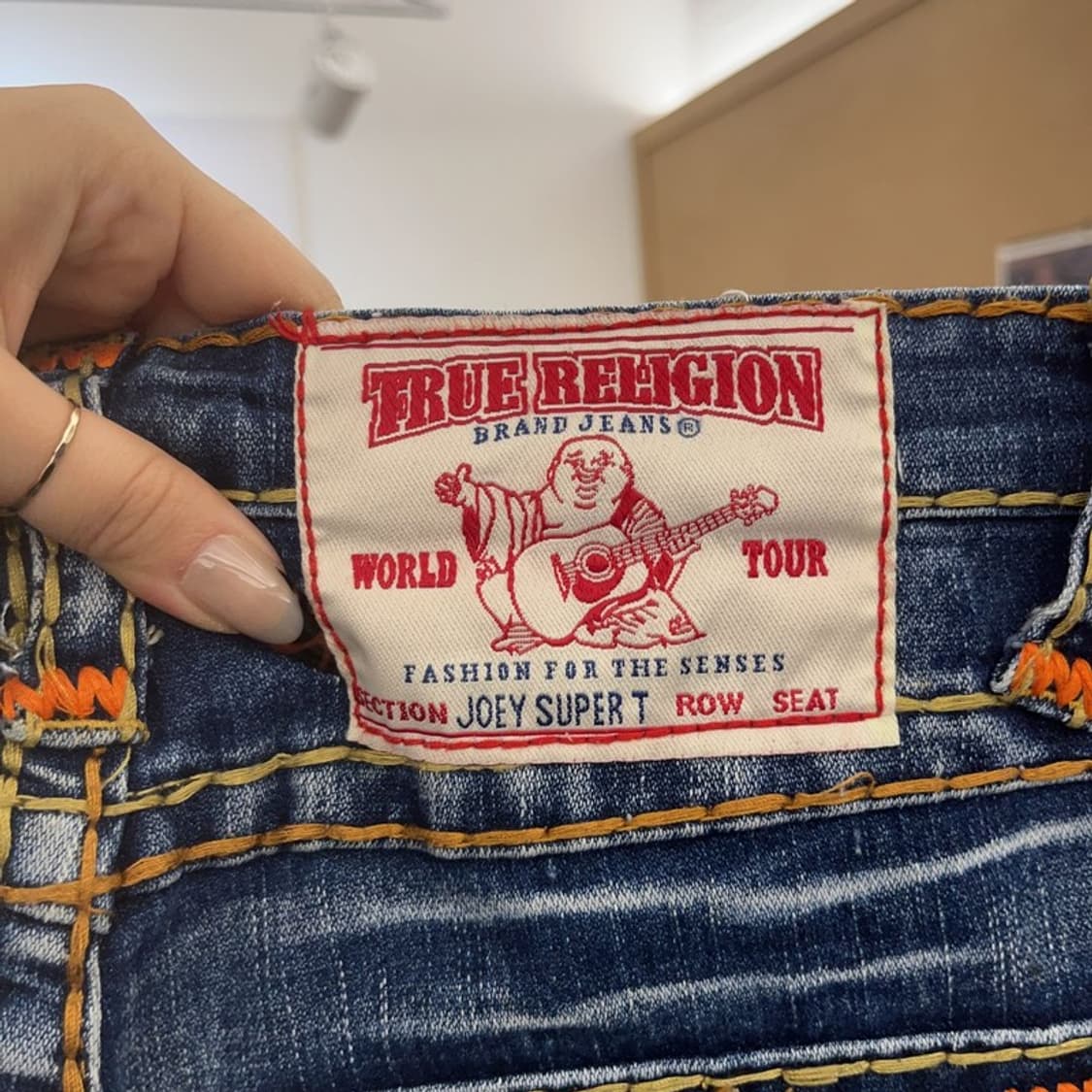 트루릴리전 조이슈퍼티 올드스쿨 Y2K 키치 데님팬츠 27인치 C08421 상품이미지5