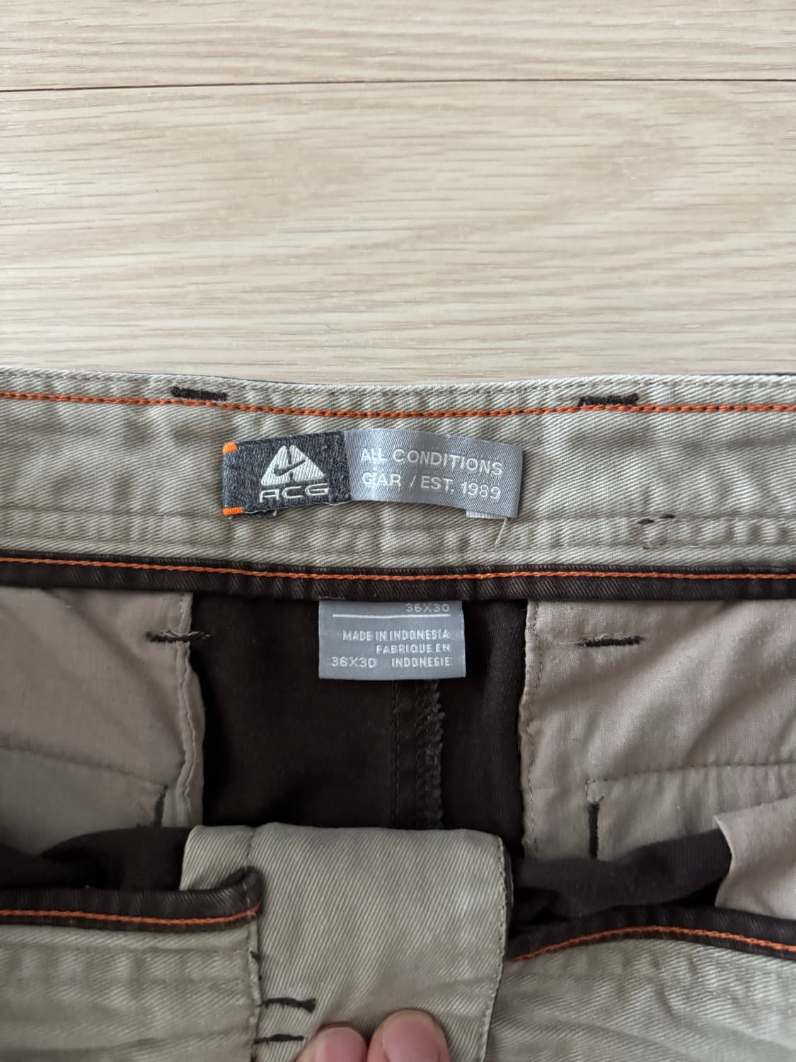 90s acg 코튼 카고 팬츠 브라운 상품이미지4
