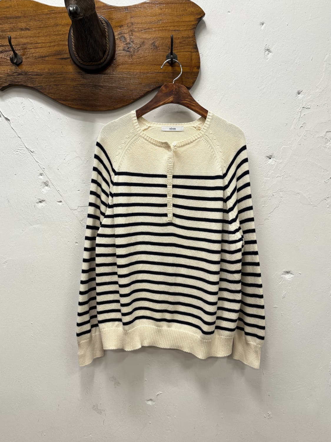 F) JOURNAL STANDARD Striped Knit Henley  상품이미지2