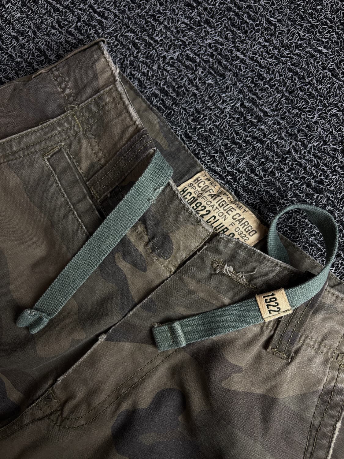 빈티지 Y2K 멀티 포켓 카모 플라쥬 카고 팬츠 3797 상품이미지3