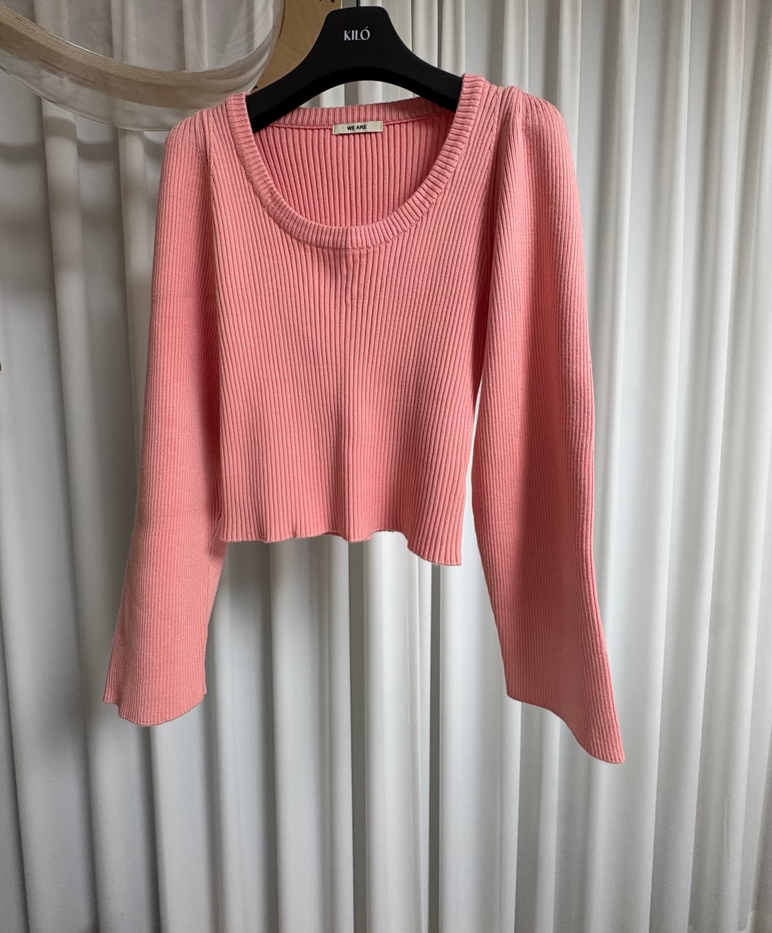 위아 마리 퍼프 니트 - 핑크 상품이미지1