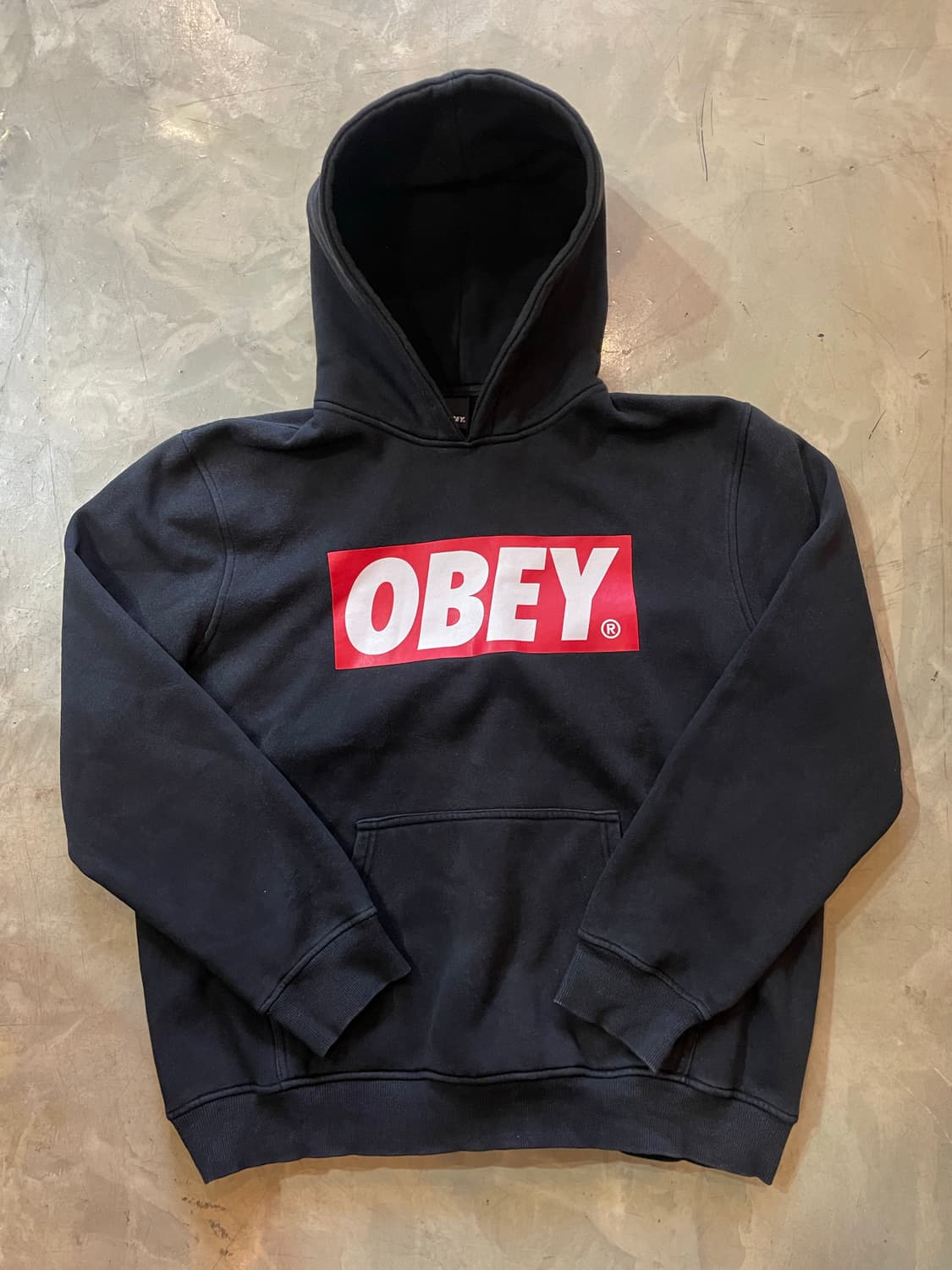 오베이 박스 로고 후드티 블랙 2XL 상품이미지1