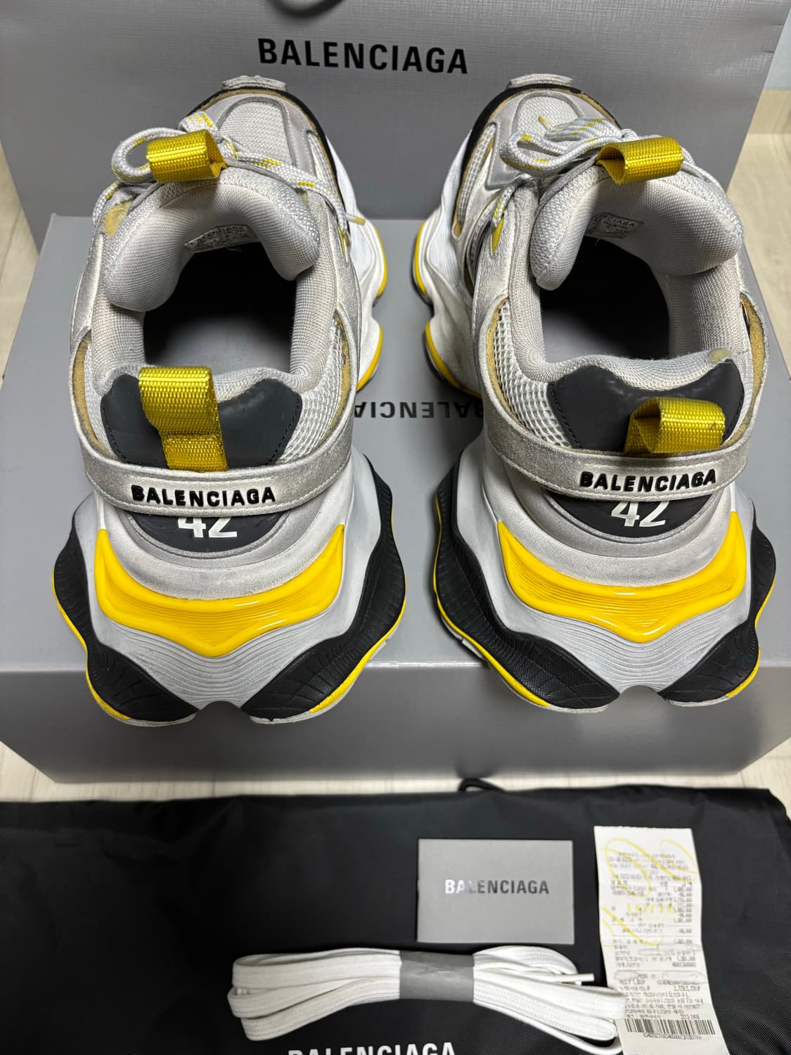 발렌시아가 카고 스니커즈 옐로우 42사이즈 상품이미지2