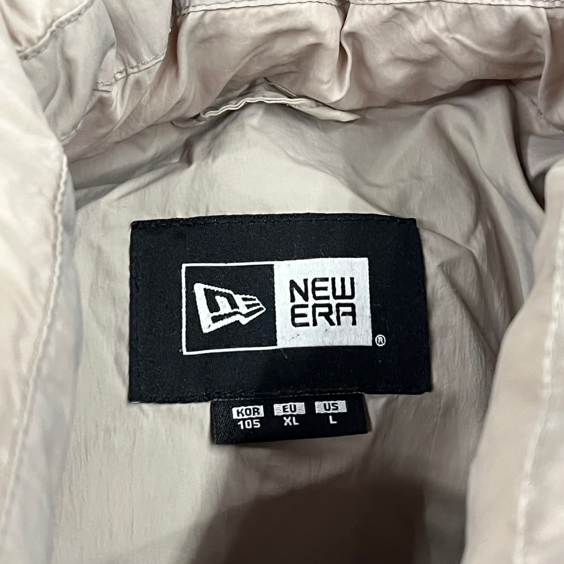 [정품/105] 뉴에라 포켓 패딩 아이보리 b19 상품이미지5