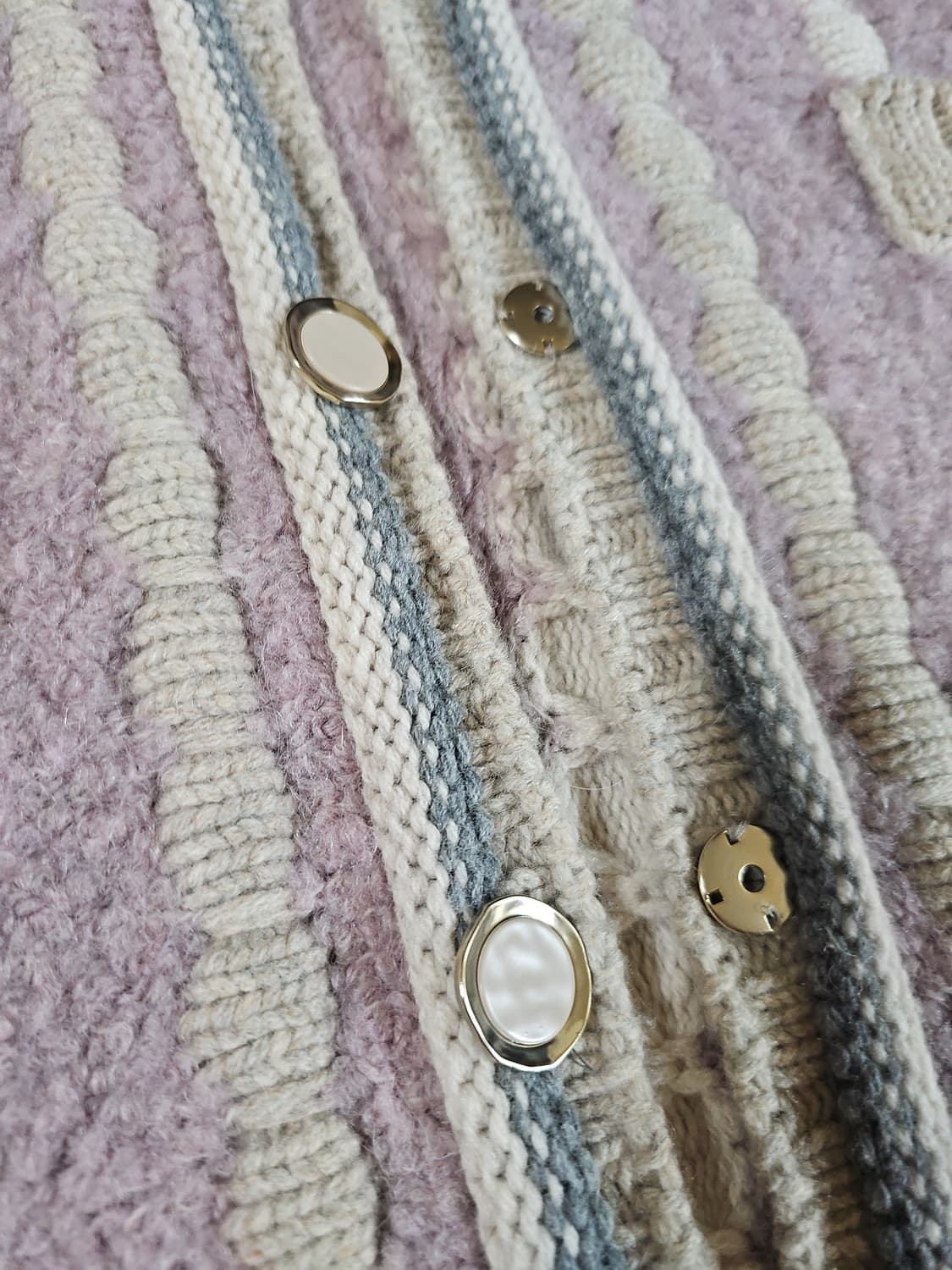 정가49만대) 오즈세컨 빈티지 러블리 모리걸 그랜마 니트 롱 가디건 상품이미지3