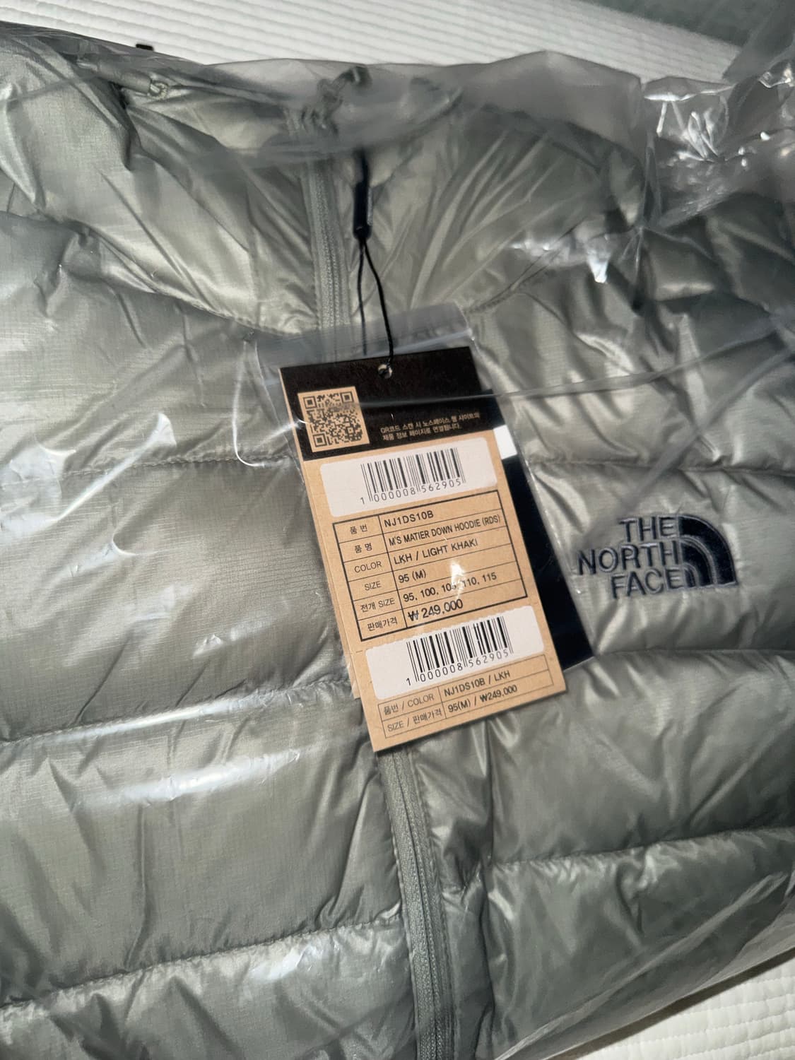 노스페이스 마티에 카키 경량패딩 상품이미지3