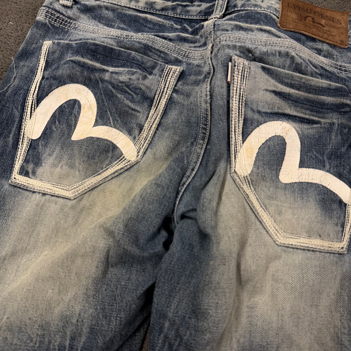 [정품/32] 에비수 락시크 펑크 워싱 데님 청바지 상품이미지5