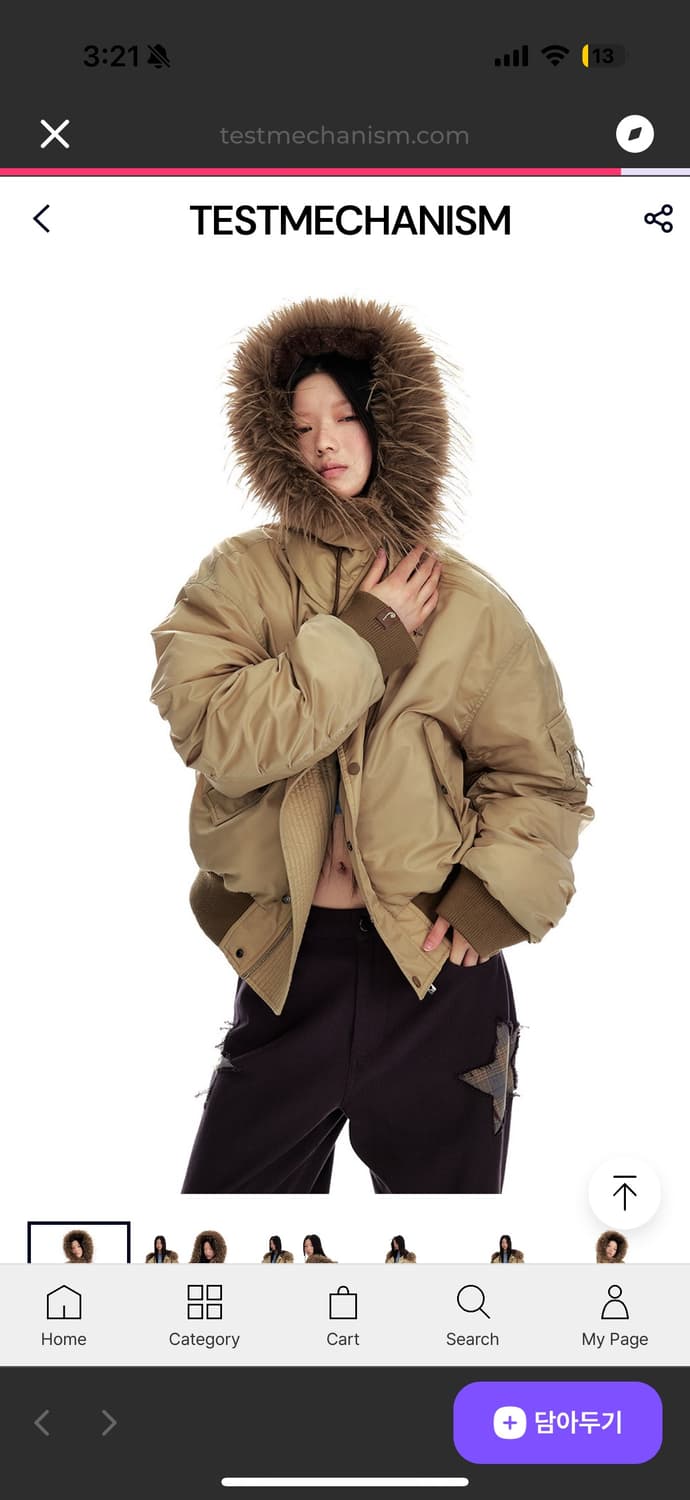 jikoo 스트리트 후드 퍼 자켓 패딩 fur collar  jacket 상품이미지1