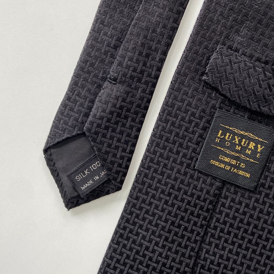 Luxury Homme 블랙 넥타이 8.6cm 상품이미지6