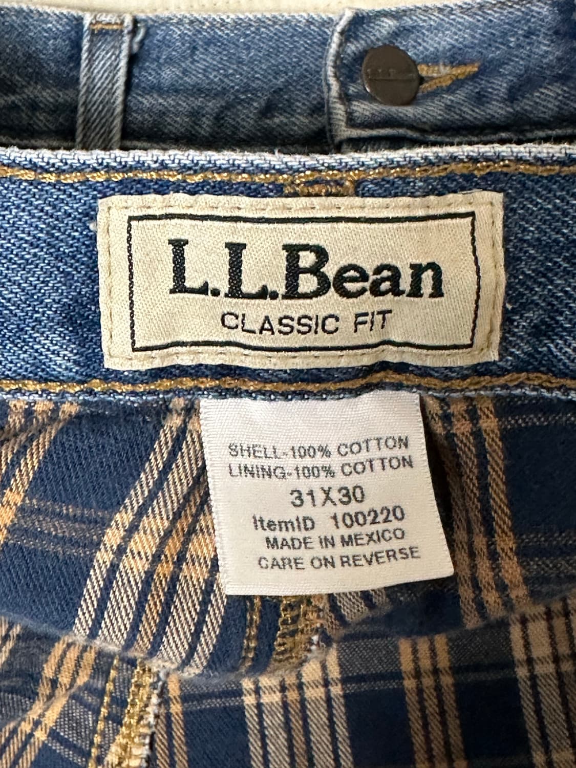 데님 진 / 청바지 체크 플라넬 면 안감 상품이미지1