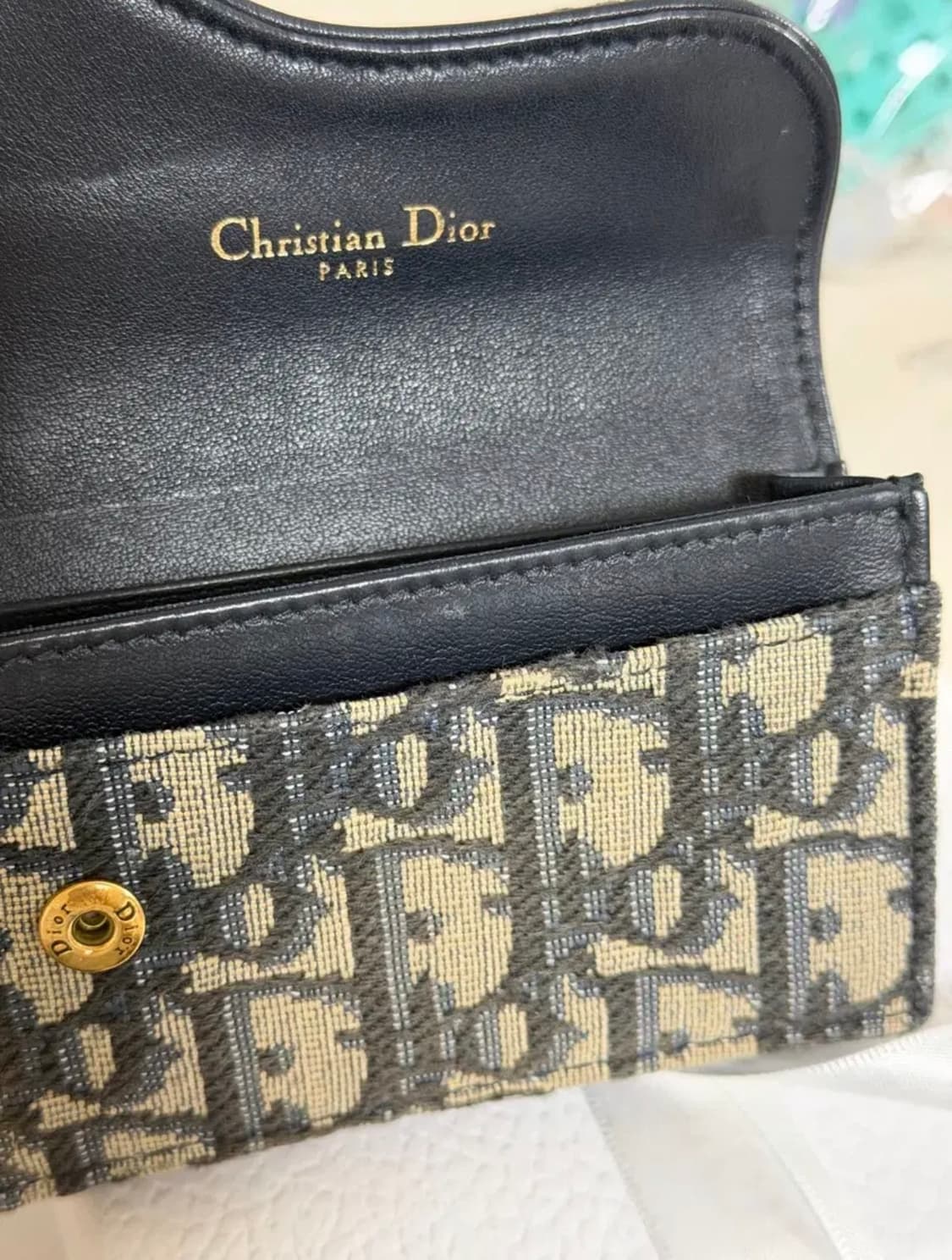 디올 오블리크 새들 카드지갑(풀구성)(정품 보증카드O)(하자없음) 상품이미지3