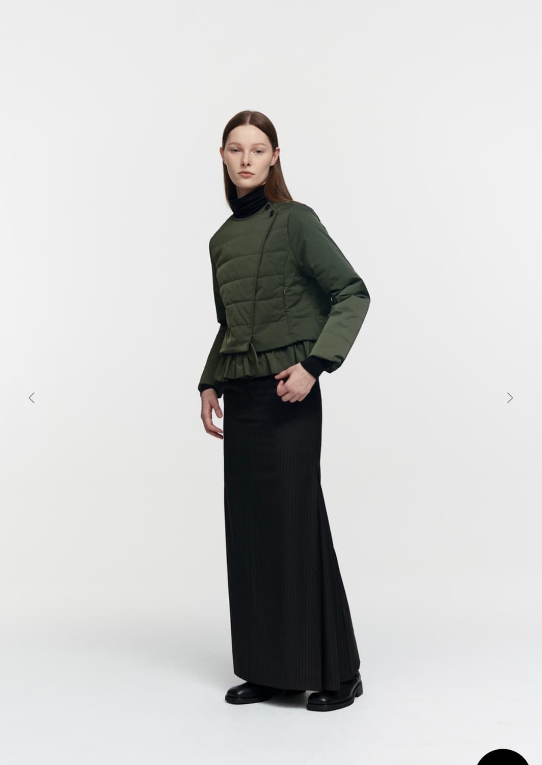 버뮬라 RUFFLE PADDED JACKET (KHAKI) 상품이미지4