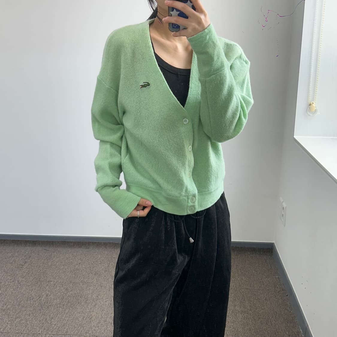 Lacoste 라코스테 라이트 그린 니트 가디건  상품이미지2