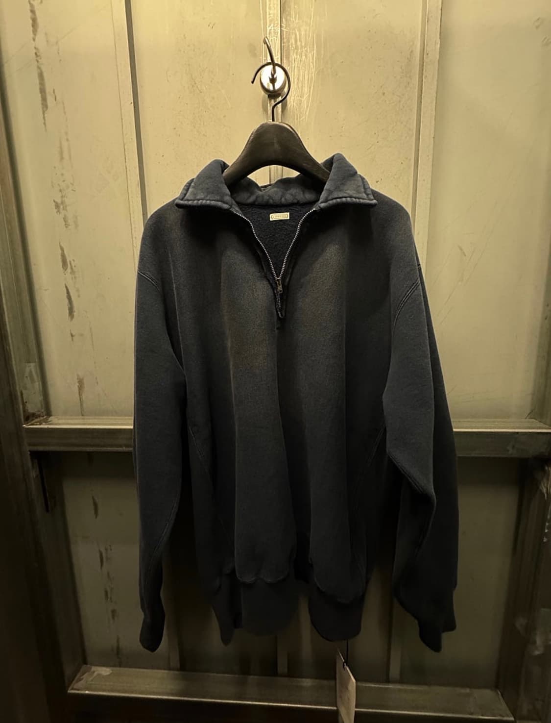 26ss 아프레쎄 빈티지 하프 집업 스웻 블루 3사이즈 새상품 상품이미지2